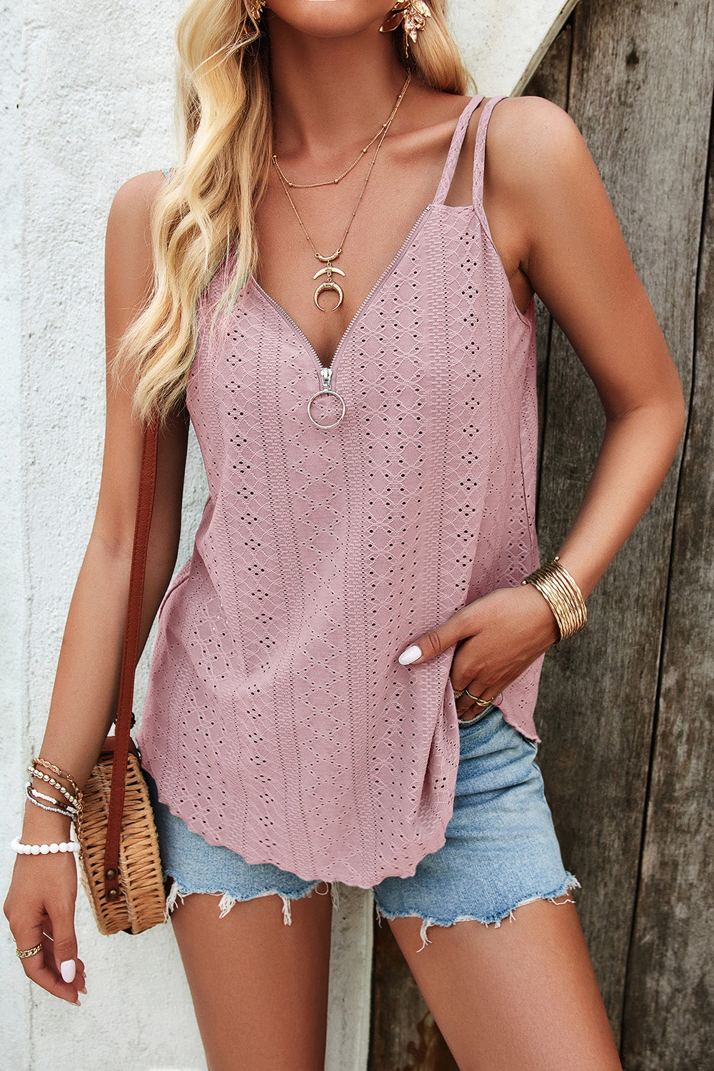 Eyelet Double Strap Cami