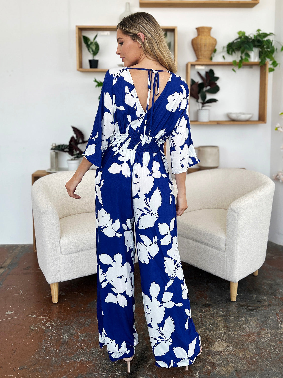 Printed Tie Back Jumpsuit