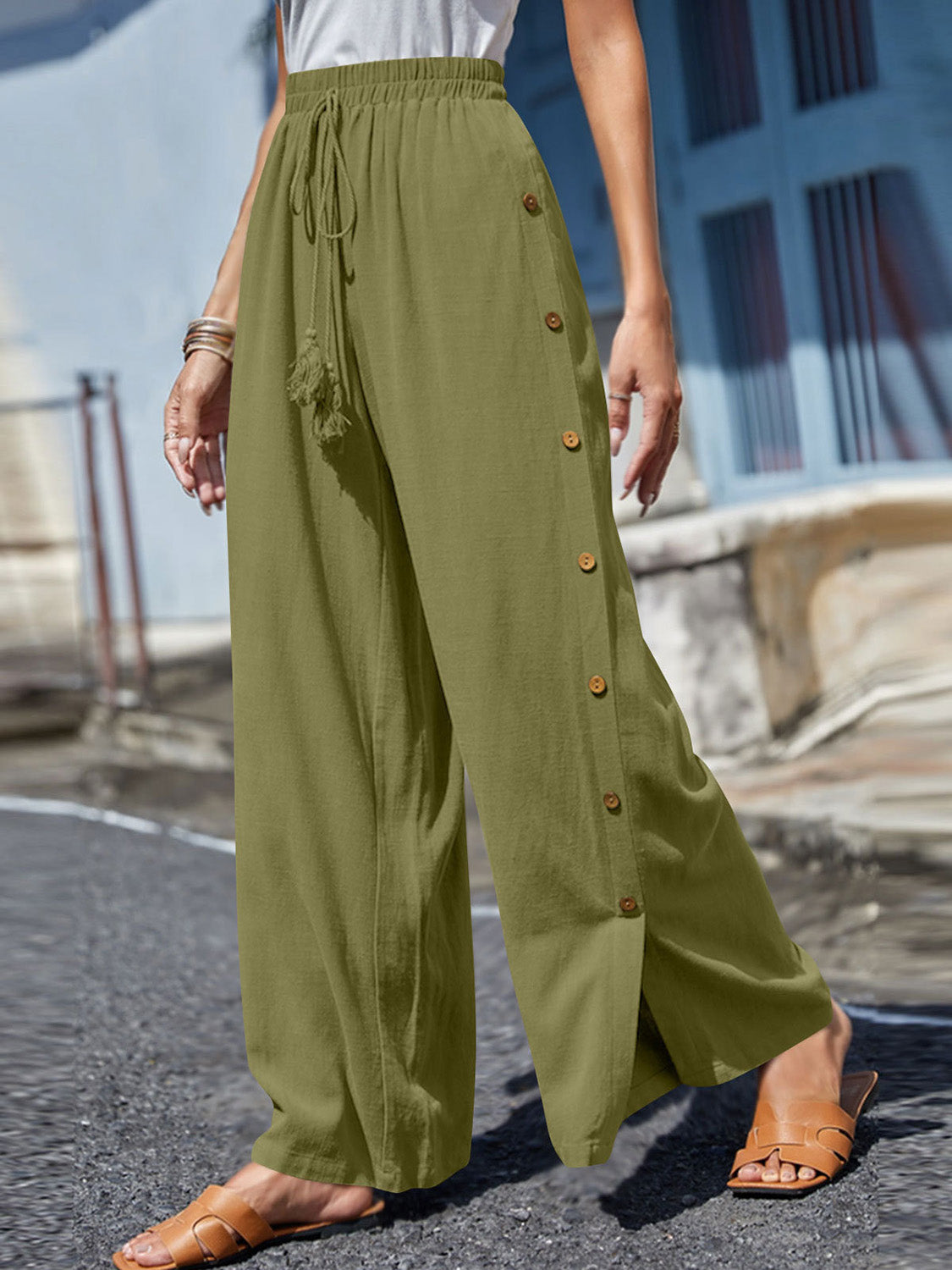 Tassel Button Pants