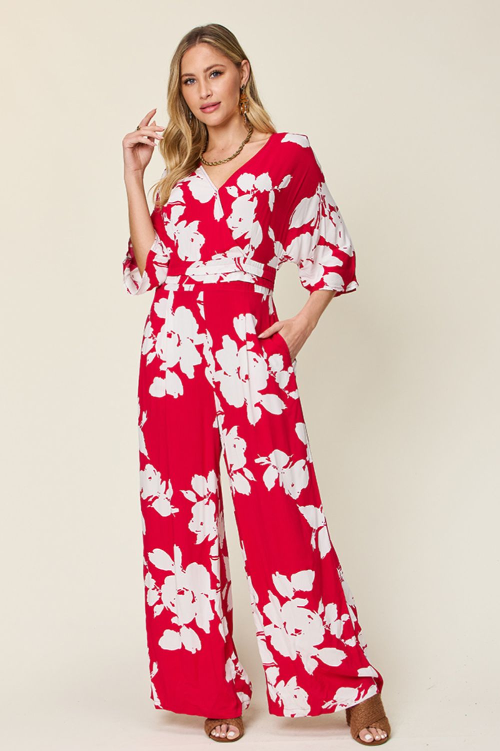 Printed Tie Back Jumpsuit