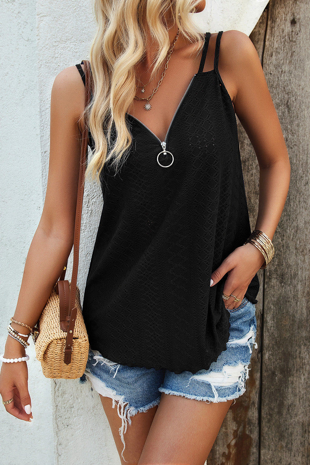 Eyelet Double Strap Cami