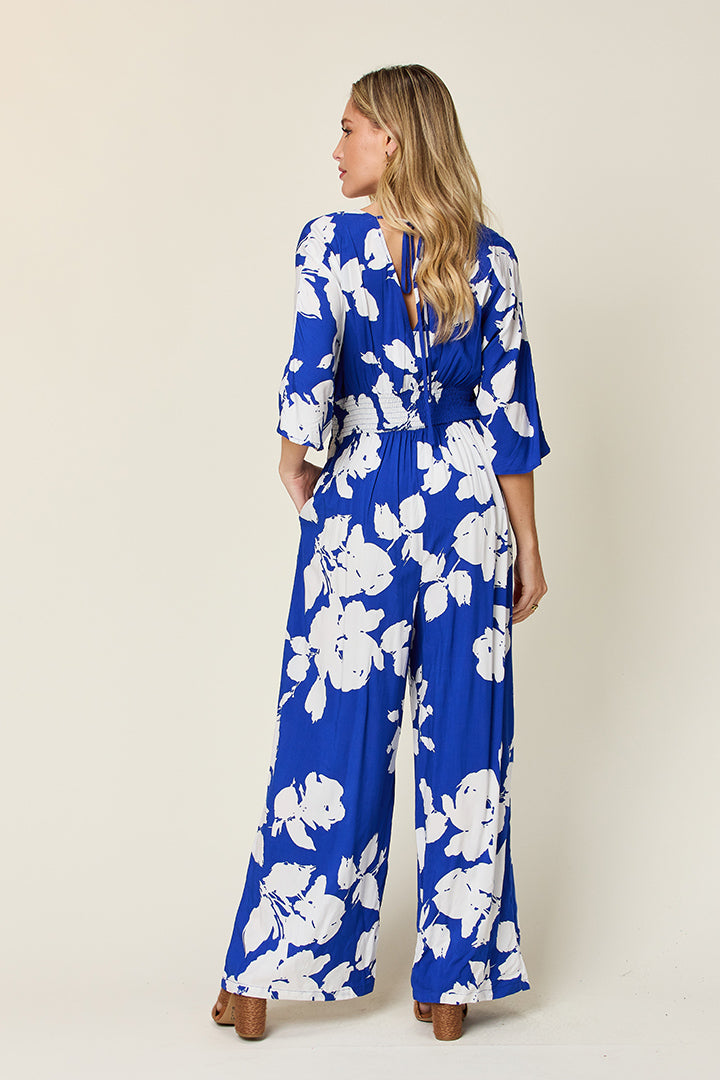 Printed Tie Back Jumpsuit