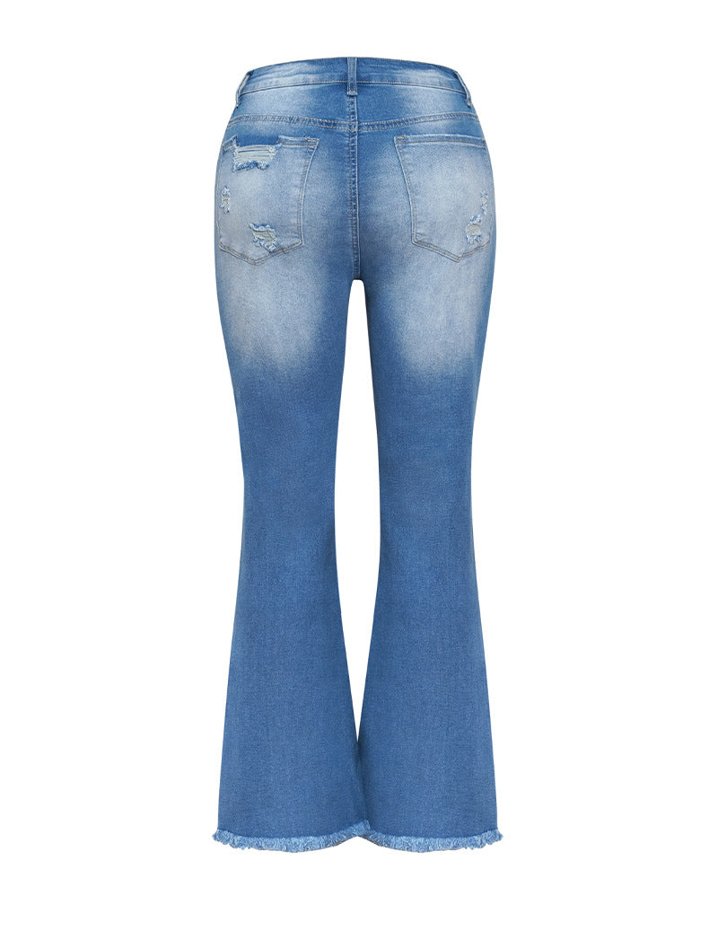 Karlita Raw Hem Jeans with Pockets