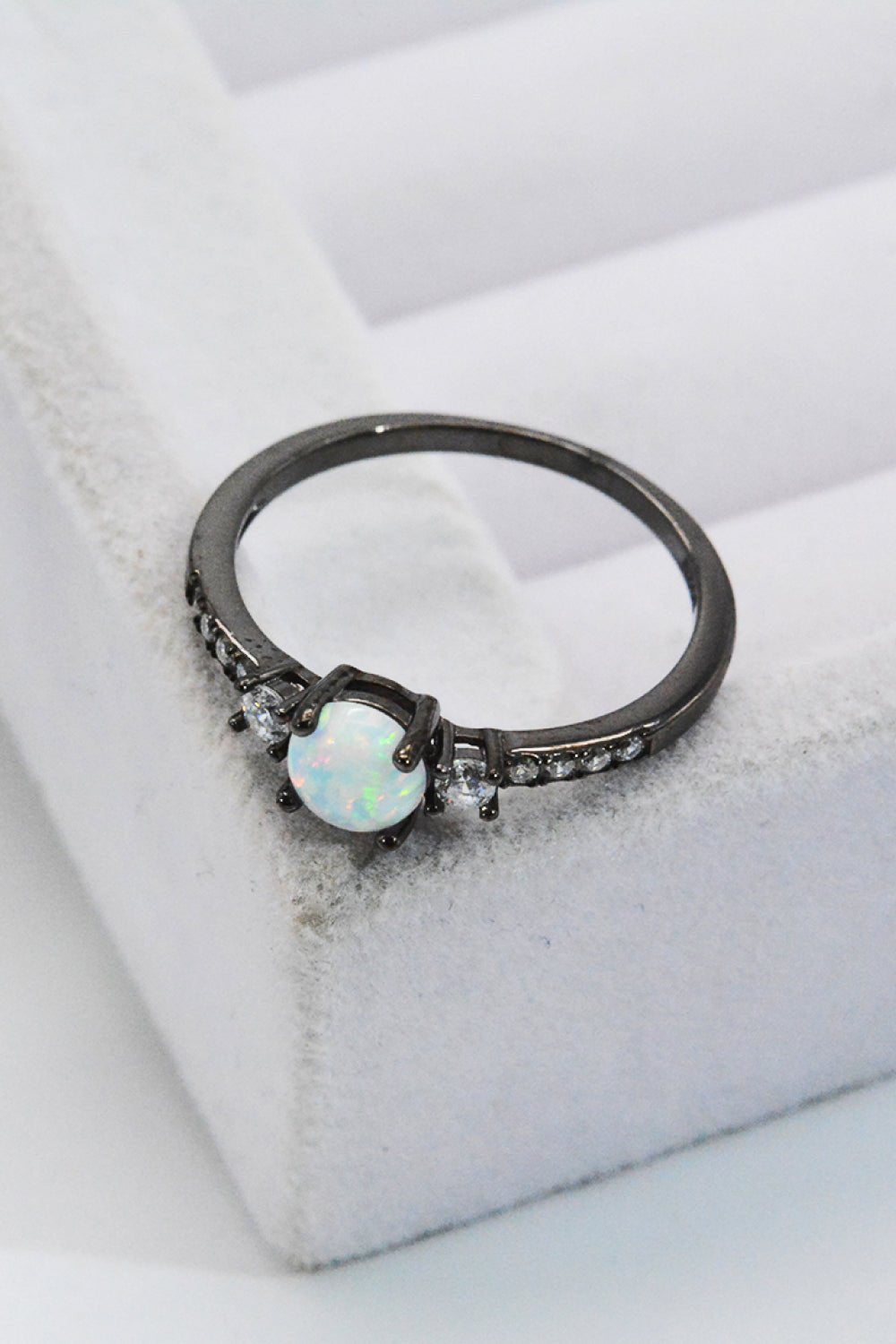 Black Banded Opal Ring - Tangerine Goddess