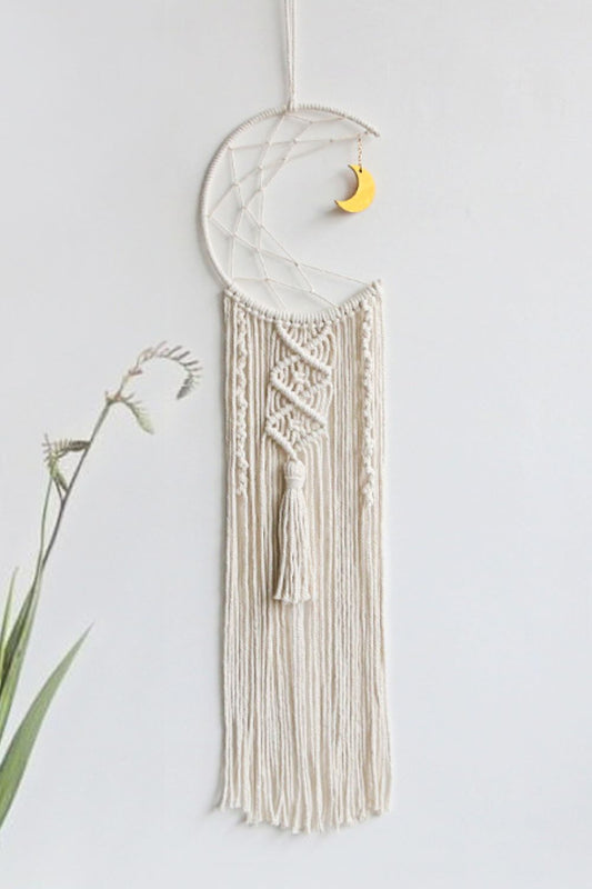 Bohemian Moon Macrame Wall Hanging - Tangerine Goddess