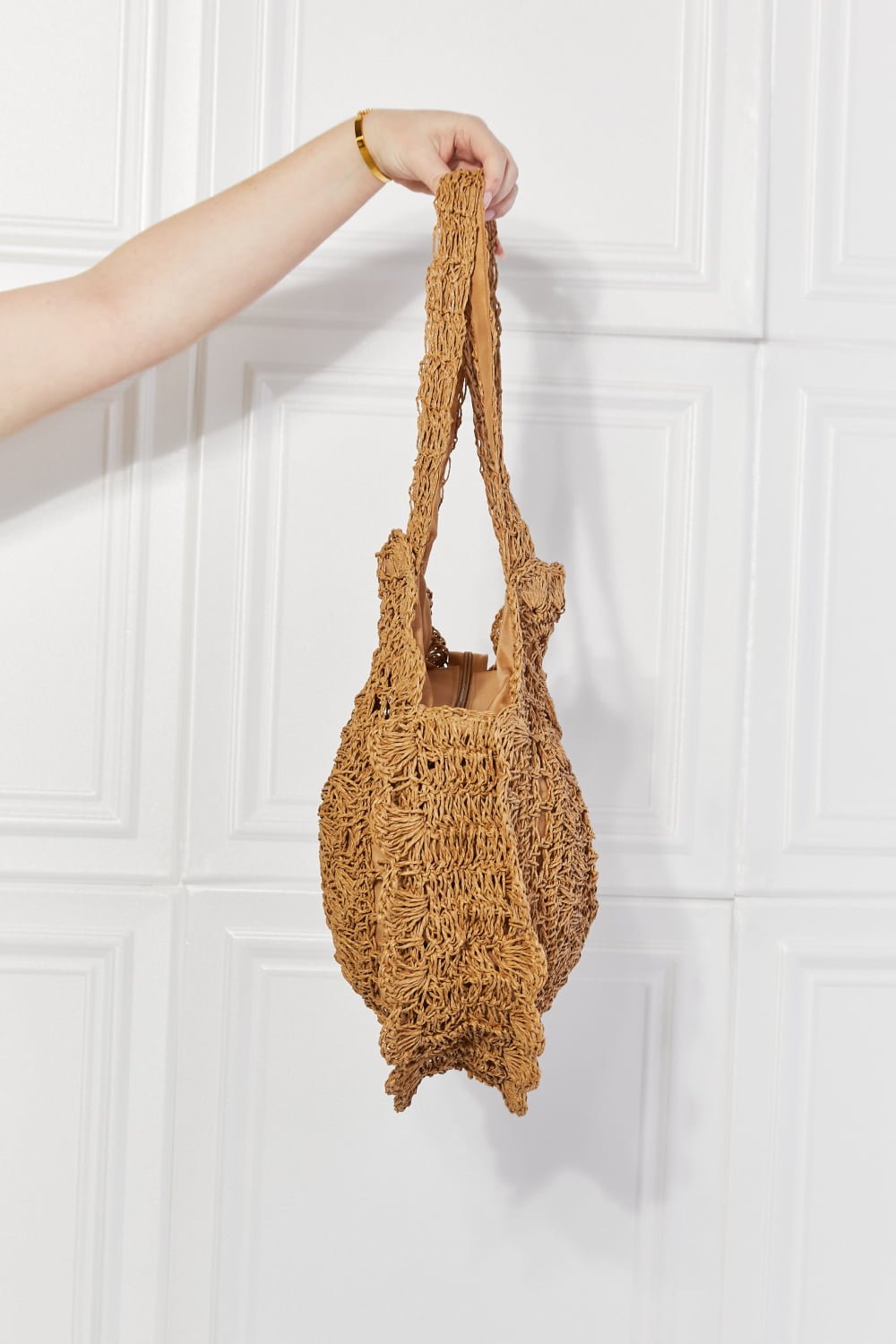 Brunch Time Straw Rattan Handbag - Tangerine Goddess