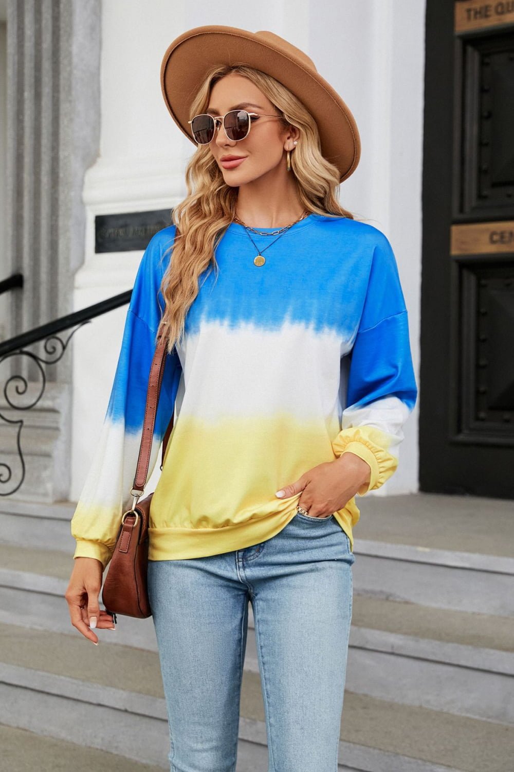 Gradient Long Sleeve Sweatshirt - Tangerine Goddess