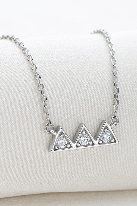 Moissanite Triangle Necklace - Tangerine Goddess