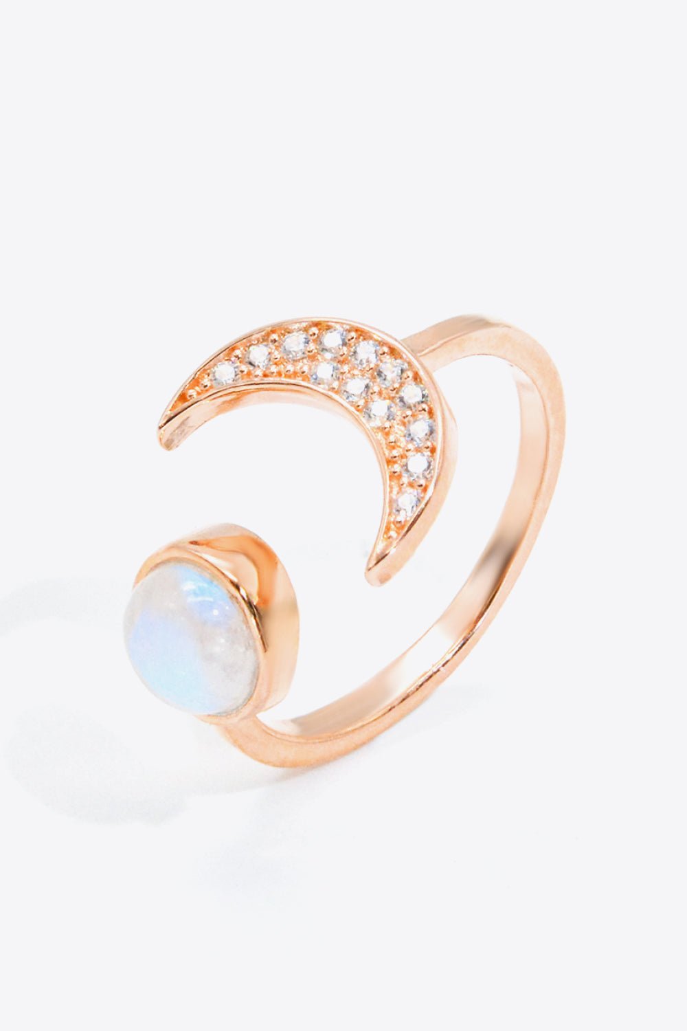 Moonstone Sun & Moon Open Ring - Tangerine Goddess