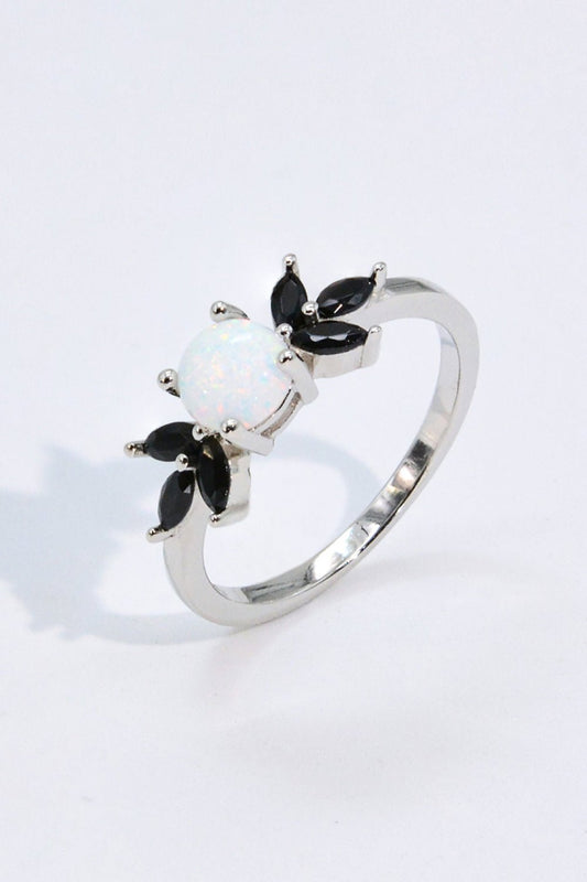 Opal and Zircon Contrast Ring - Tangerine Goddess