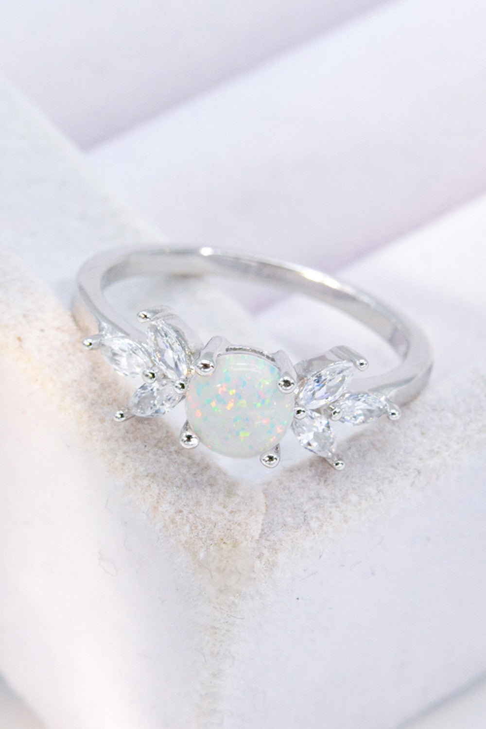 Opal and Zircon Ring - Tangerine Goddess