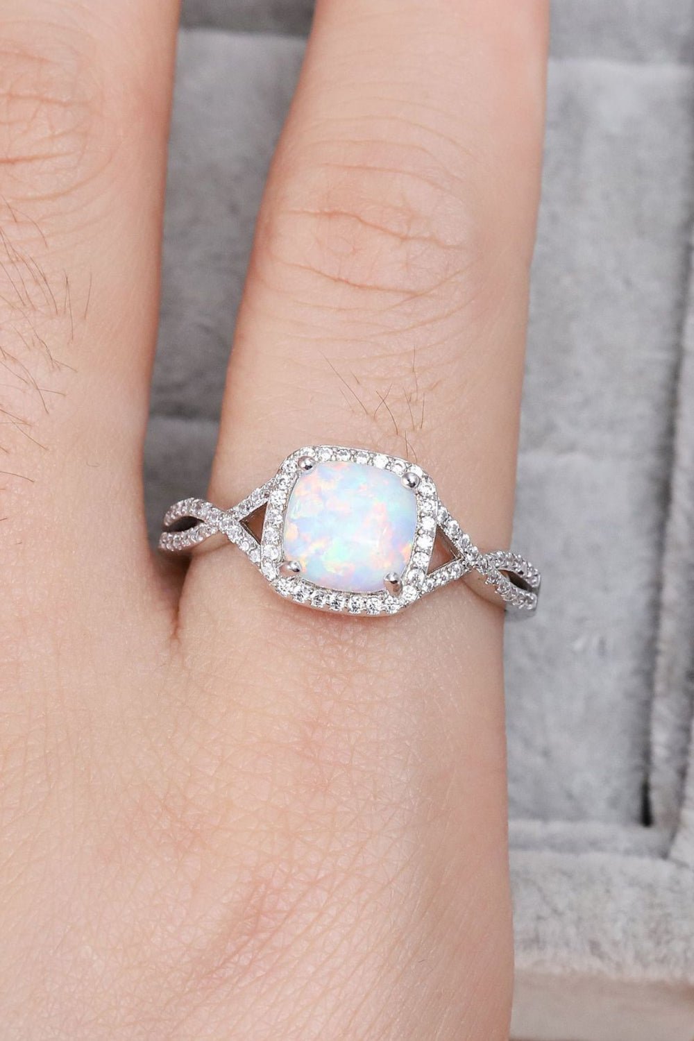 Opal Crisscross Ring - Tangerine Goddess