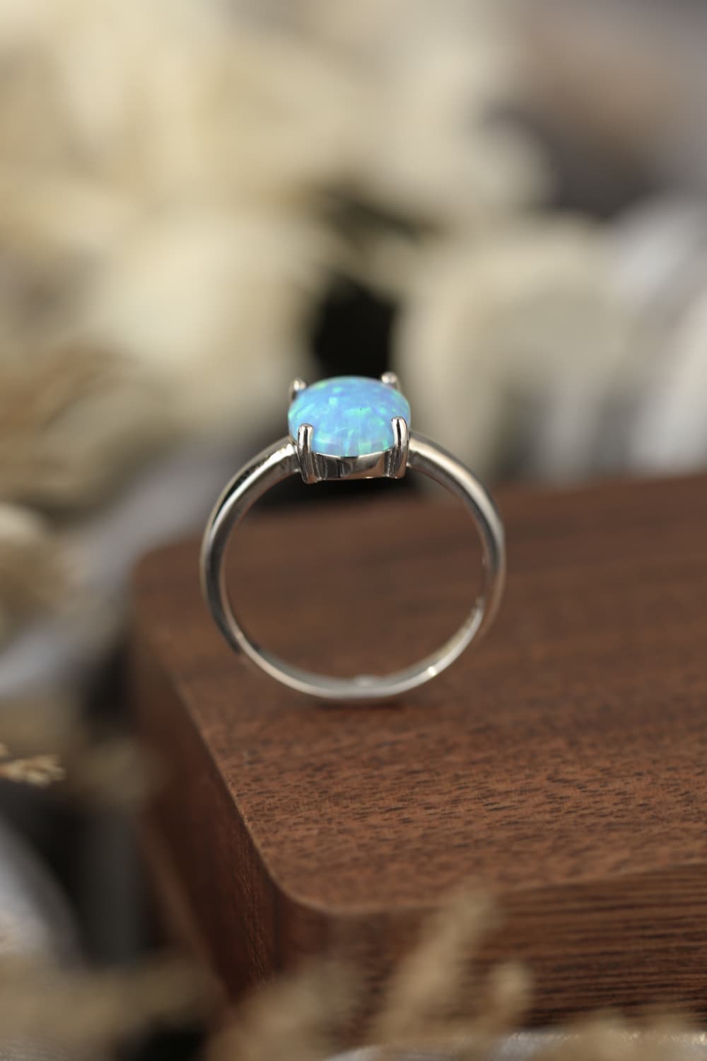 Opal Solitaire Ring - Tangerine Goddess