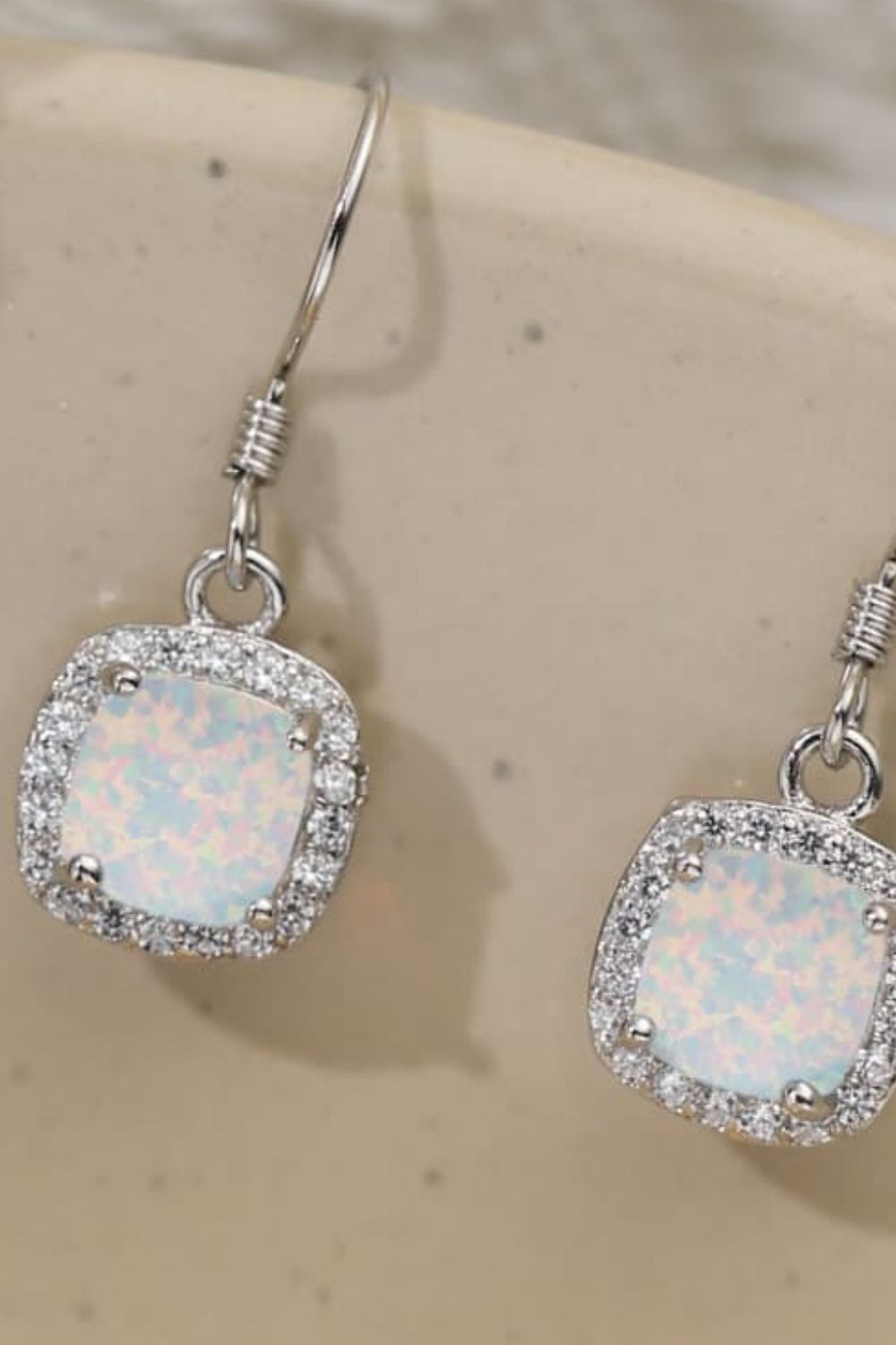 Opal Square Drop Earrings - Tangerine Goddess