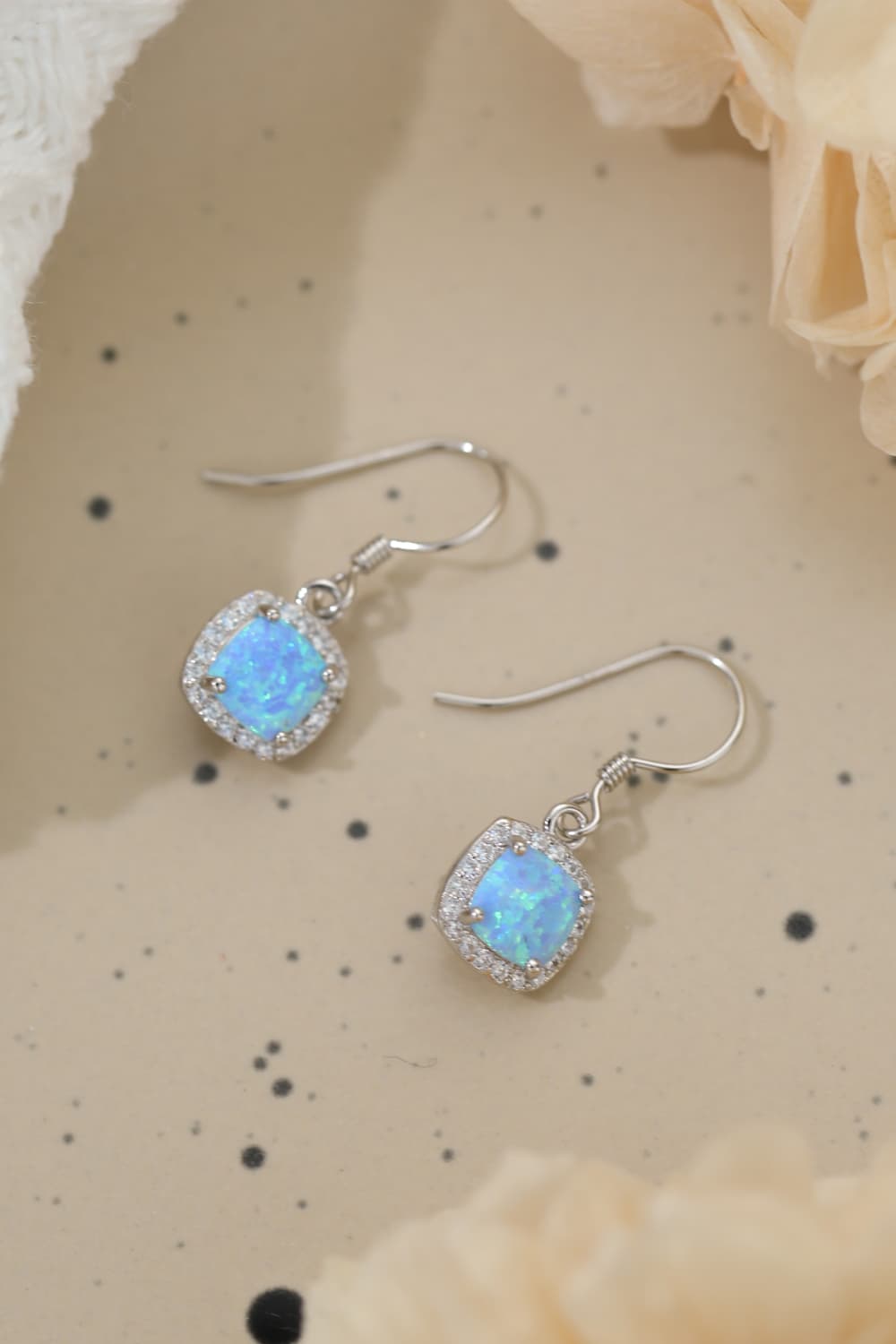 Opal Square Drop Earrings - Tangerine Goddess